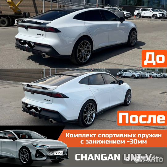 Спортивные пружины с занижением -30 changan UNI-V