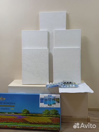 Картины по номерам модульные 5 в 1 Лазурный пляж