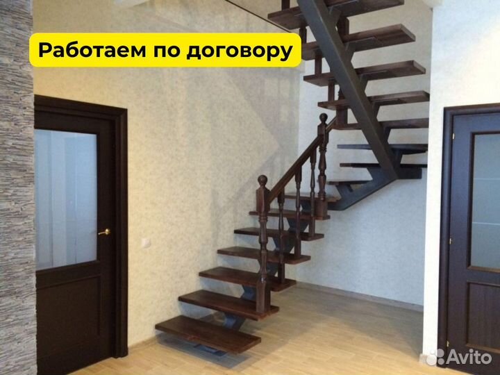 Лестница на металлокаркасе