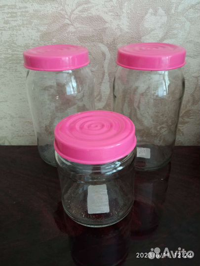 Набор банок новый стекло