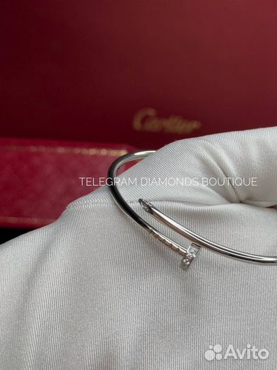 Браслет cartier juste un clou small белое золото