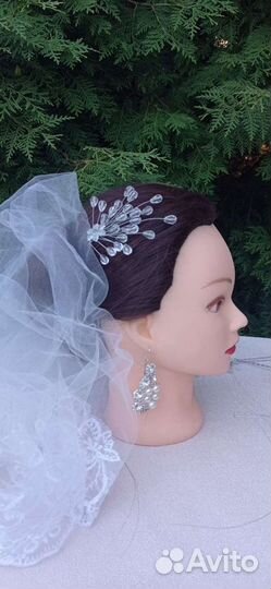Свадебные аксессуары.Шпильки, веточки,ободок и тиа