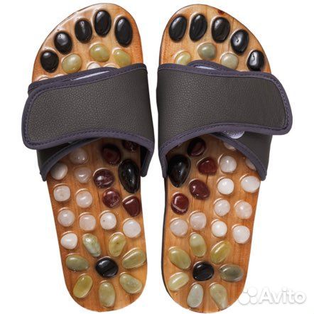 Массажные тапочки, яшма, нефрит и магнитный камень