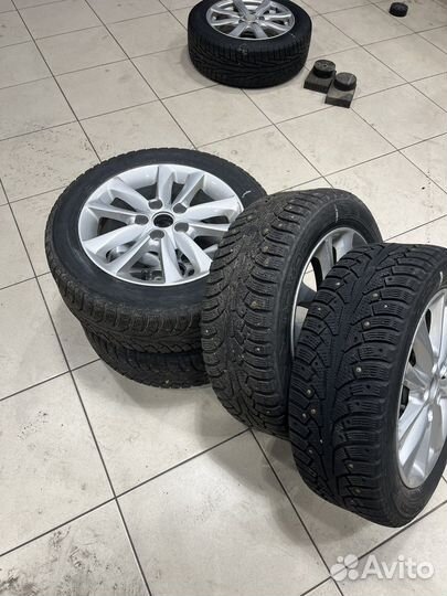Диски KIA Cerato Шины 205 55 16 зимние бу