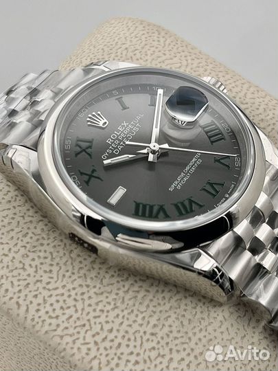 Часы rolex datejust 36 wimbledon domed bezel