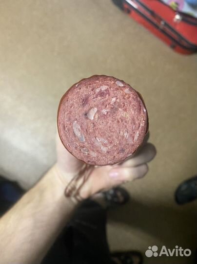 Колбаса копченая, домашняя