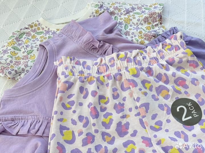 4в1 Комплект для девочки: футболки, шорты