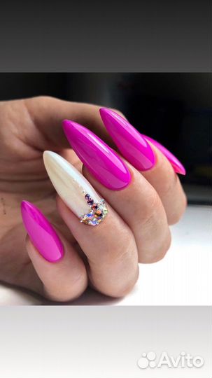 Маникюр гель лак, наращивание