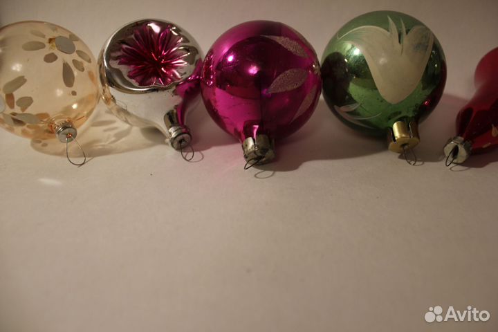 2 коробки ёлочных игрушек СССР