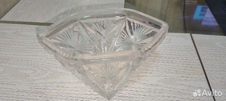 Ваза хрустальная конфетница СССР салатница