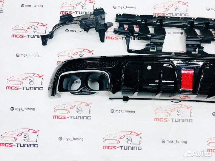 Диффузор с насадками (B) черный Mercedes w205