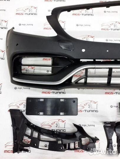 Бампер в стиле C63 AMG на C-Class W205 Рест