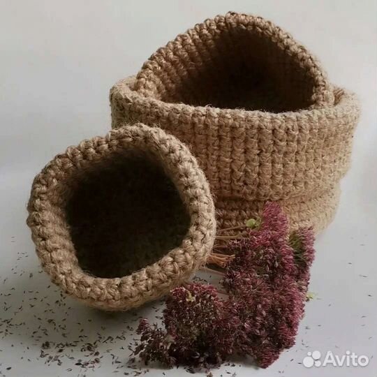 Корзинки из джута