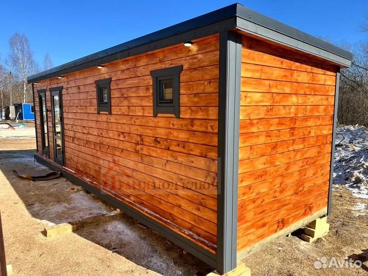 Готовая перевозная баня Скандинавия с доставкой