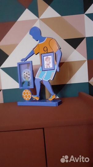 Часы детские, футбольные, со вставкой для фото