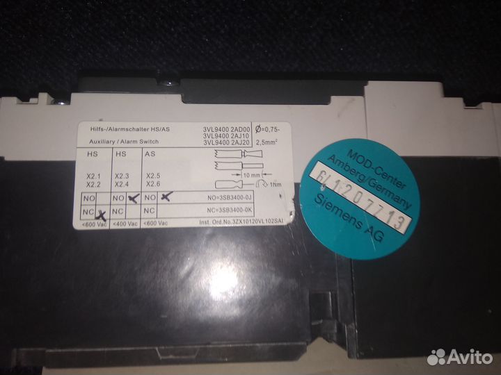 Конт ABB A260-30-11-80,3VL2716-2AA36-0AA0 Siemens