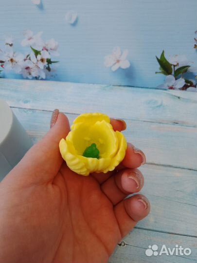 Силиконовая форма тюльпана для мыла ручной работы