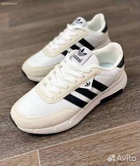 Мужские кроссовки Adidas черно-белые