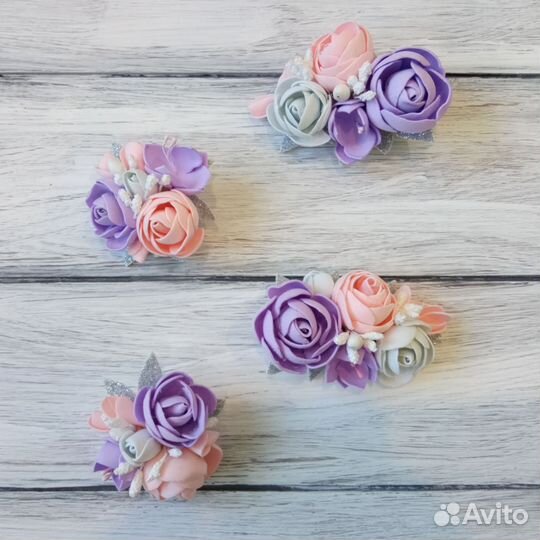 Бантики ободок повязка с цветами