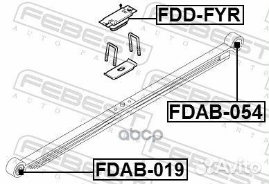 Сайлентблок задней рессоры fdab-054 Febest