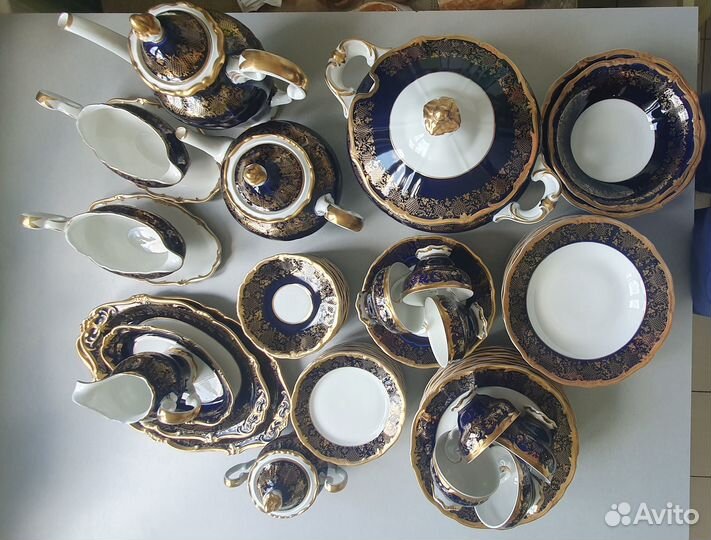 Столовый сервиз Weimar Porzellan кобальт