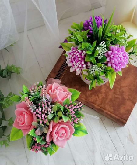 Букет из мыльных цветов