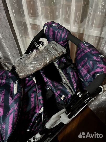 Детские санки коляска с колесами