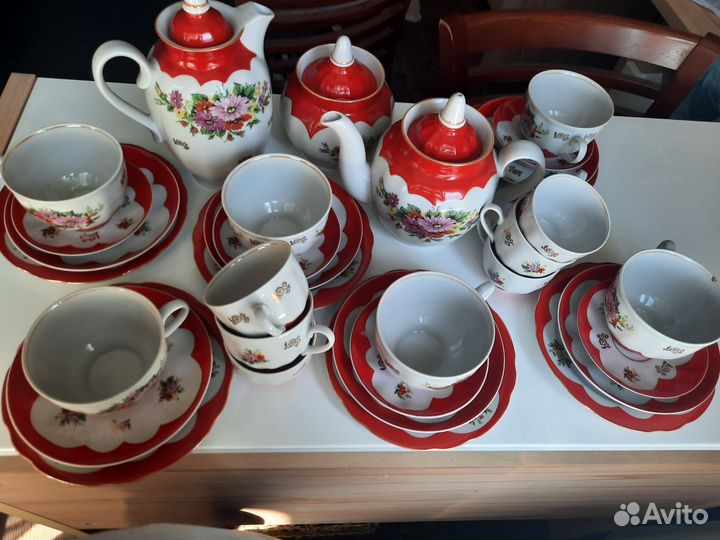 Два сервиза чайный и кофейный Дулево