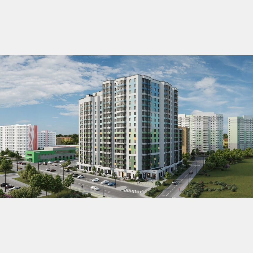 2-к. квартира, 48,3 м², 15/18 эт.