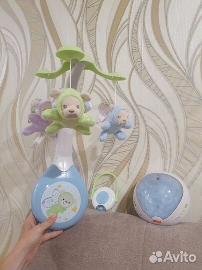 Мобиль fisher price музык с подсветкой и пультом