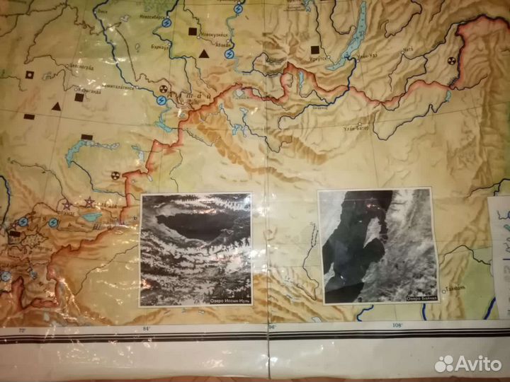 Карта СССР с шапкой Северного полюса