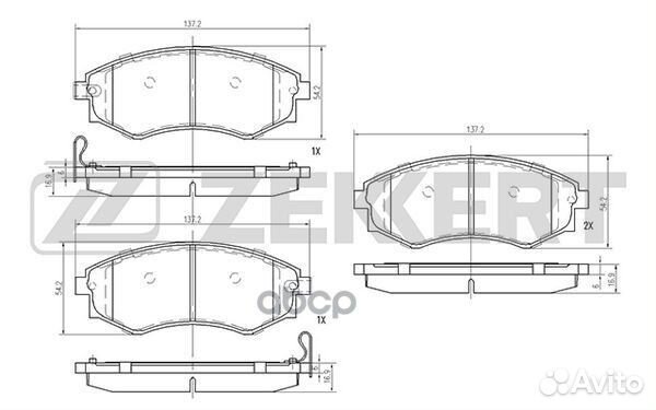 Колодки торм. диск. передн. Hyundai Elantra 00