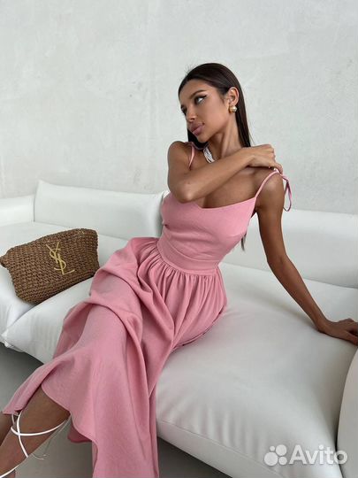 Льняной сарафан