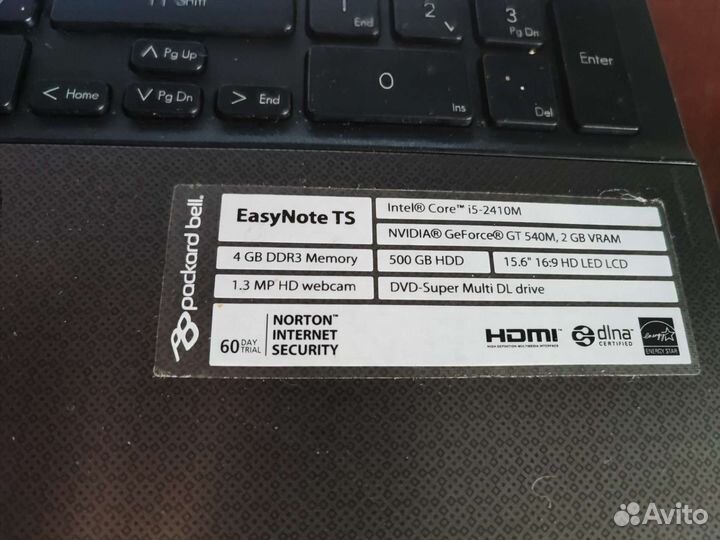 Ноутбук Packard Bell EasyNote TS P5WS0 15.6