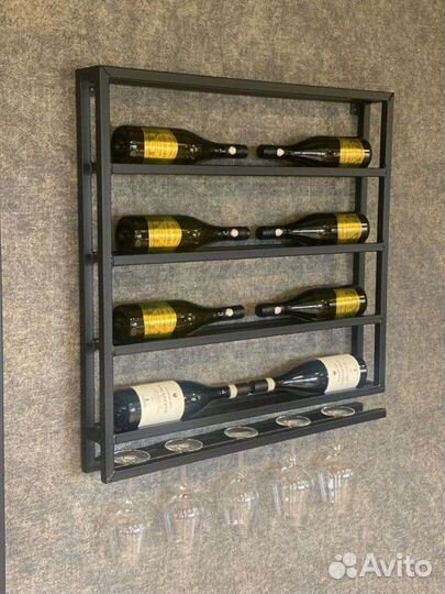 Полка для вина лофт