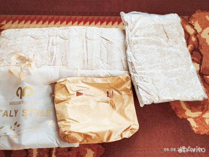 Постельное белье евро новое из тусса(шëлковое)