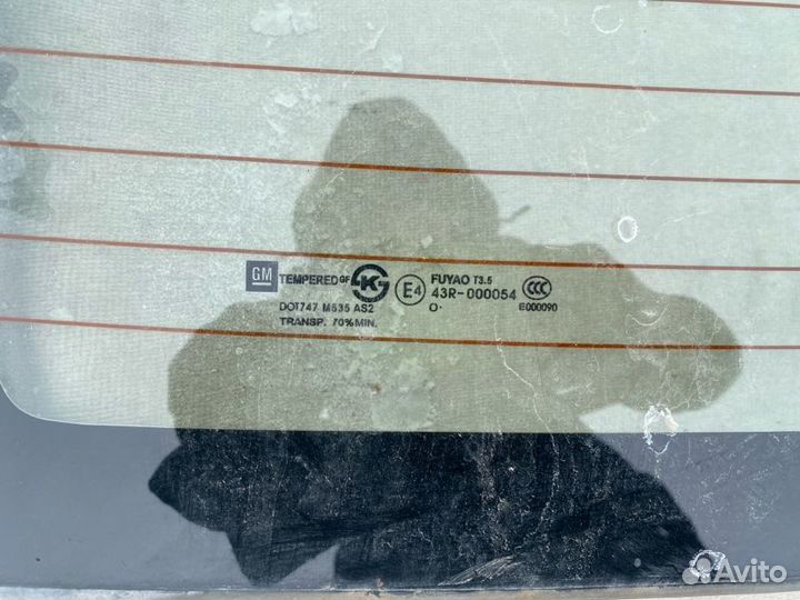 Стекло заднее заднее Chevrolet Cruze седан F16D3