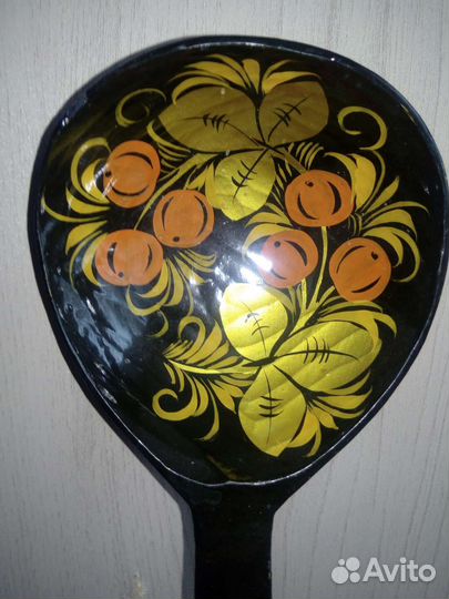 Половник Хохлома и блюдо зик СССР