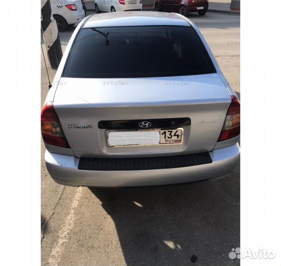 Накладка на задний бампер Hyundai Accent