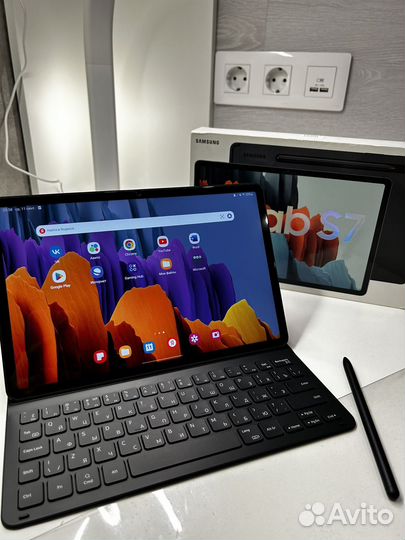 Планшет samsung galaxy tab s7 + чехол-клавиатура