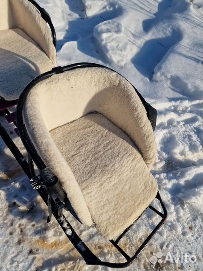 Санки для двойни с колесами