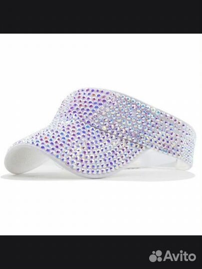Кепка козырек со стразами