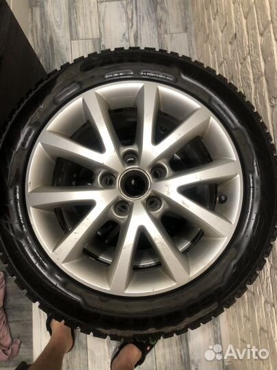 Литые диски vag r16 5x112 зимняя резина