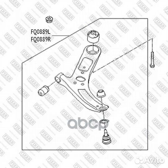 Рычаг подвески передний нижний левый FQ0889L fixar