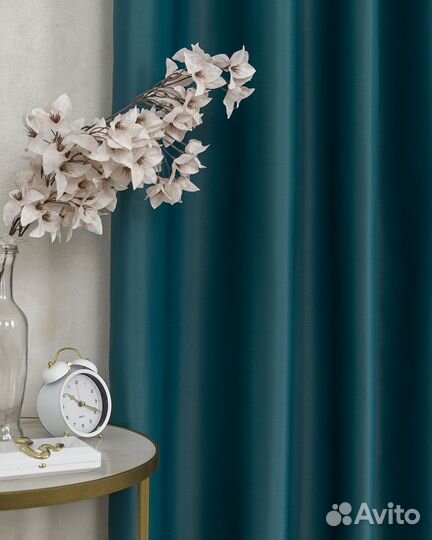 Комплект портьер блэкаут Марсель Морской шторы