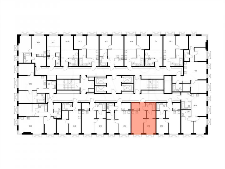 1-к. квартира, 37,5 м², 22/30 эт.