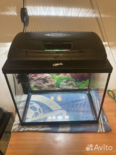 Аквариум с рыбками и оборудванием