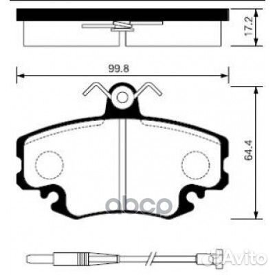 Колодки тормозные передние sangsin brake SP1243