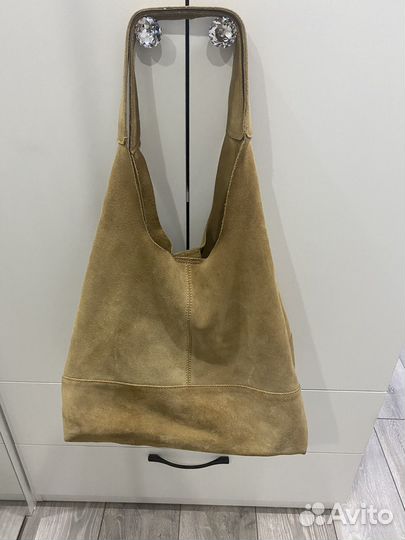 Замшевый шоппер Mango