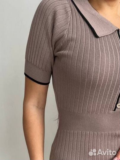 Трикотажное платье А -силуэта